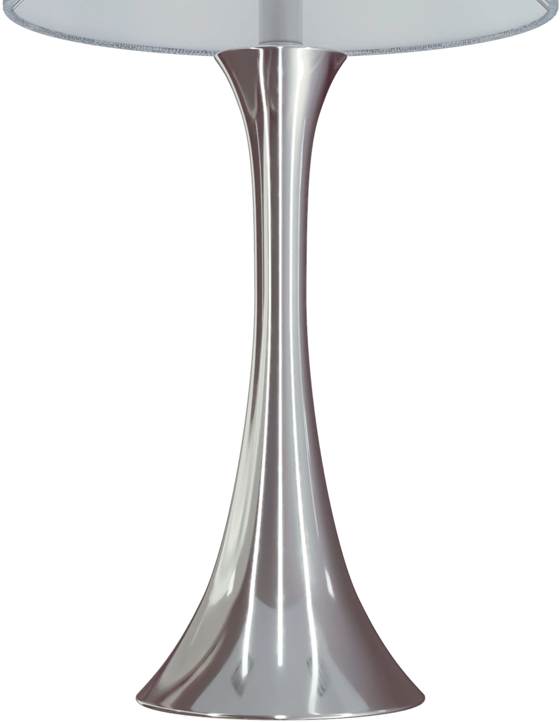TL24-LENUXE-DBL NILGY2 Lenuxe Polished Nickel Table Lamps with Sparkly Gray Shades, Set of 2-4