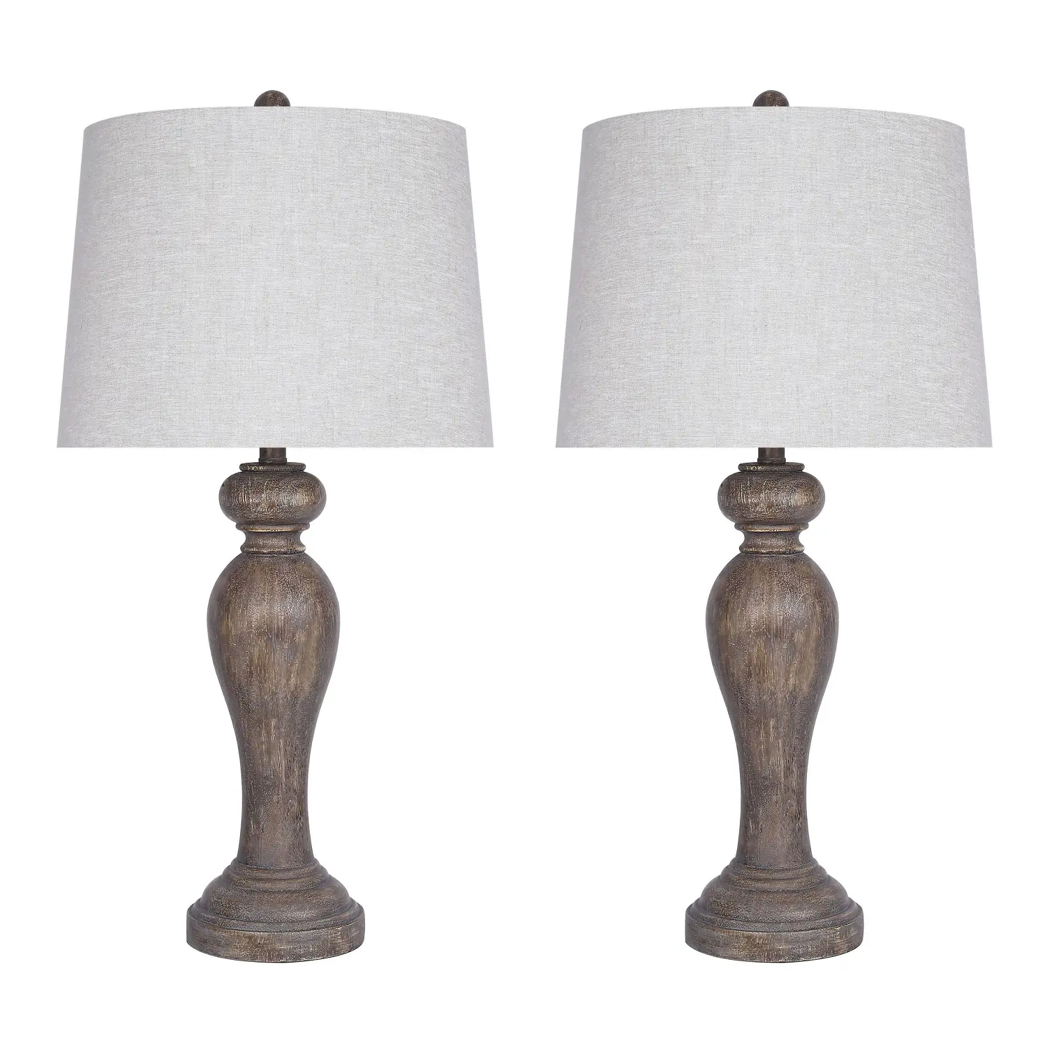 GVT32-PT-PEPPA-KTL GYNA2 Peppa Opal Grey Polyresin Table Lamps, Set of 2-1