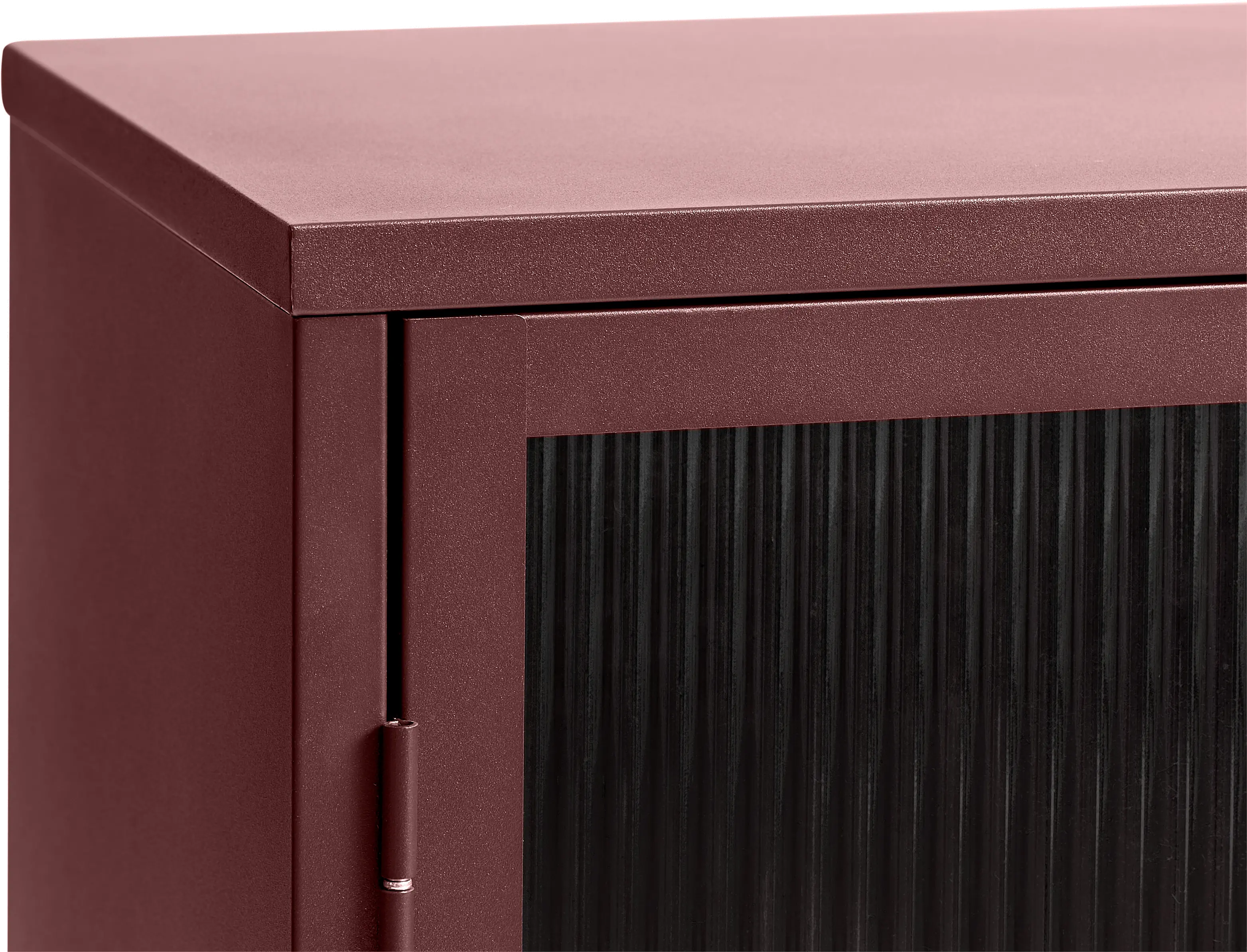 Bronco Red Metal & Glass 3-Door Sideboard-7