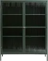 Bronco Green Metal & Glass 55  Tall Display Cabinet