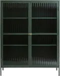 Bronco Green Metal & Glass 55 Tall Display Cabinet