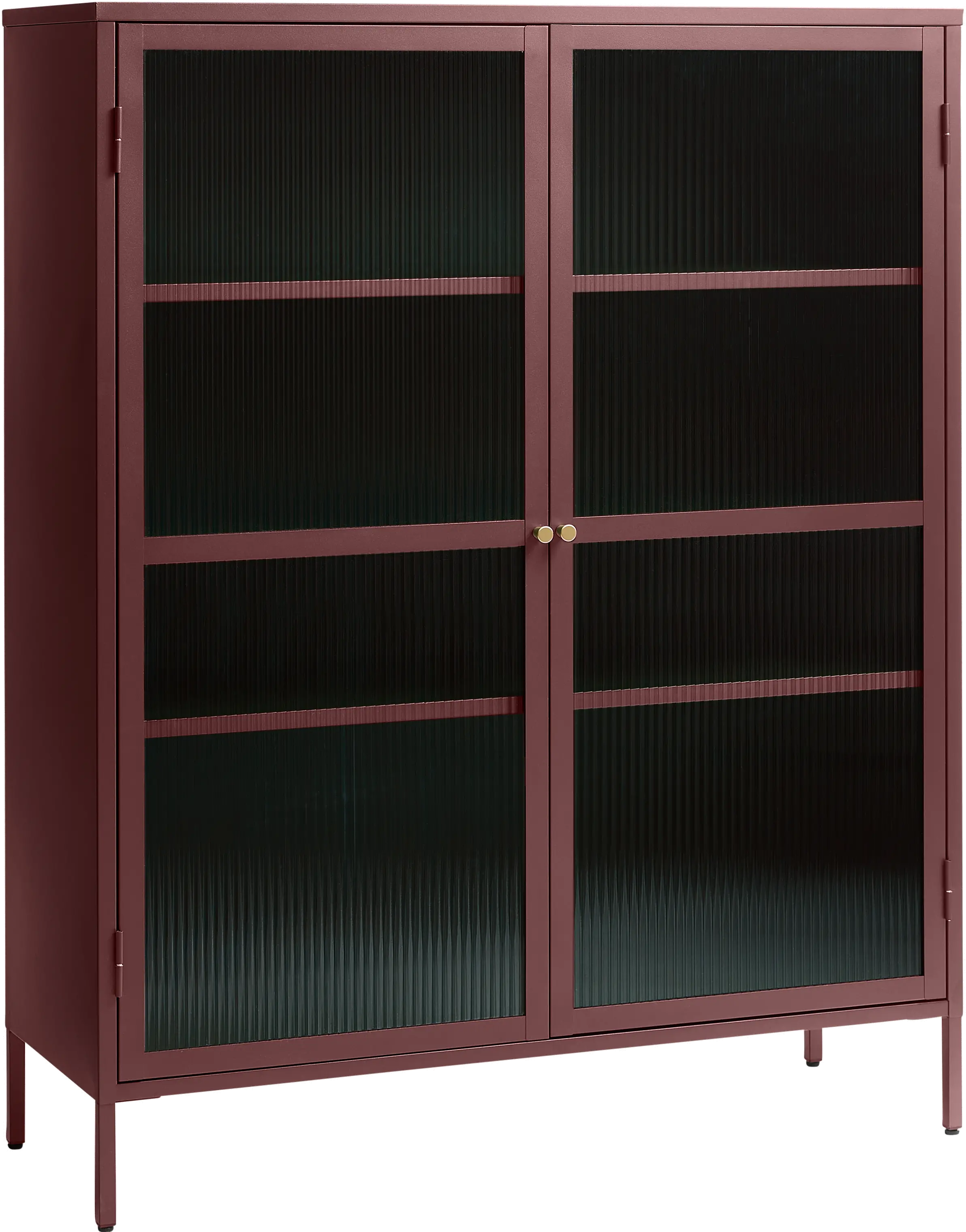 Bronco Red Metal & Glass 55 Tall Display Cabinet-1