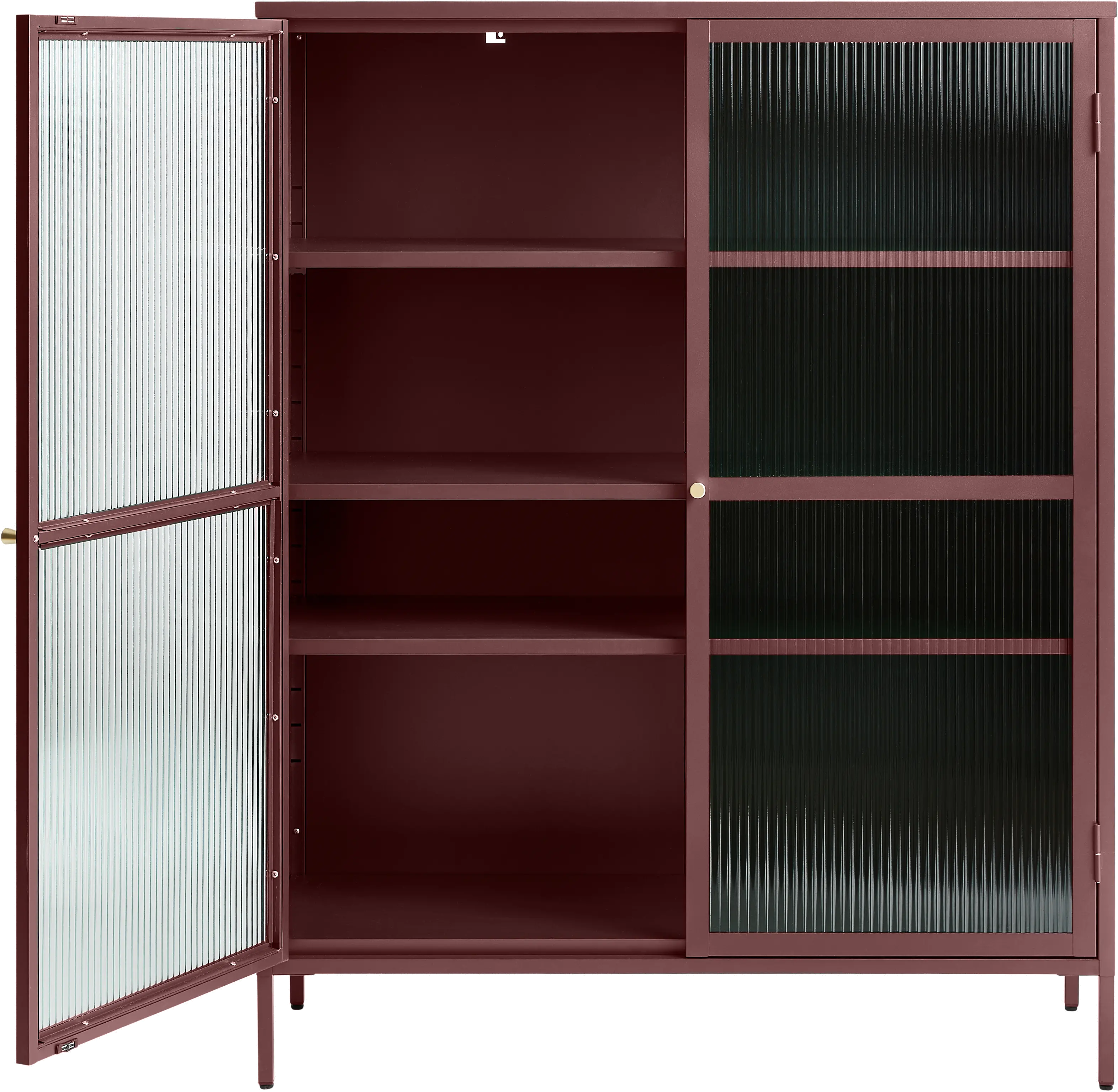 Bronco Red Metal & Glass 55 Tall Display Cabinet-4