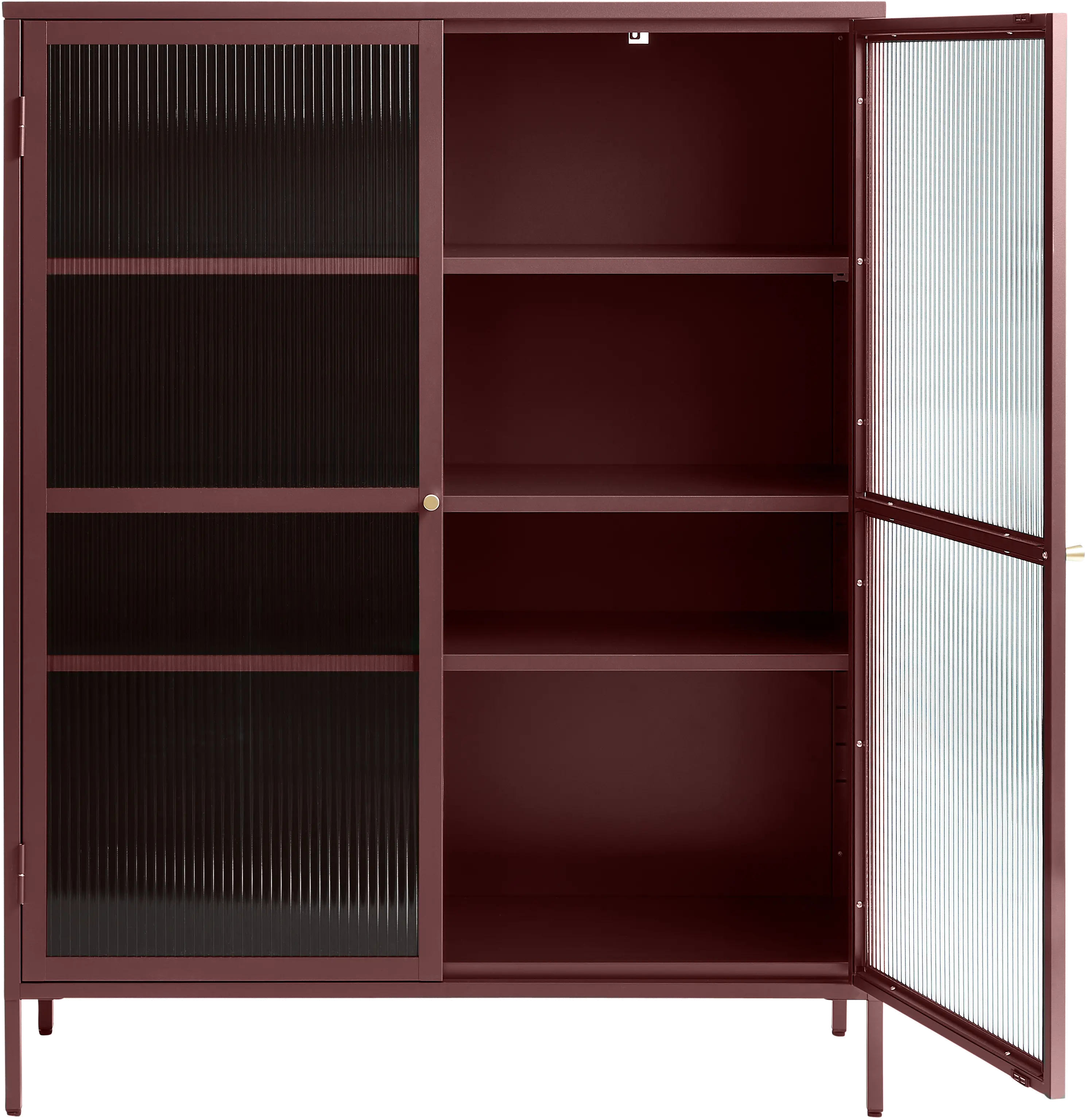 Bronco Red Metal & Glass 55 Tall Display Cabinet-5