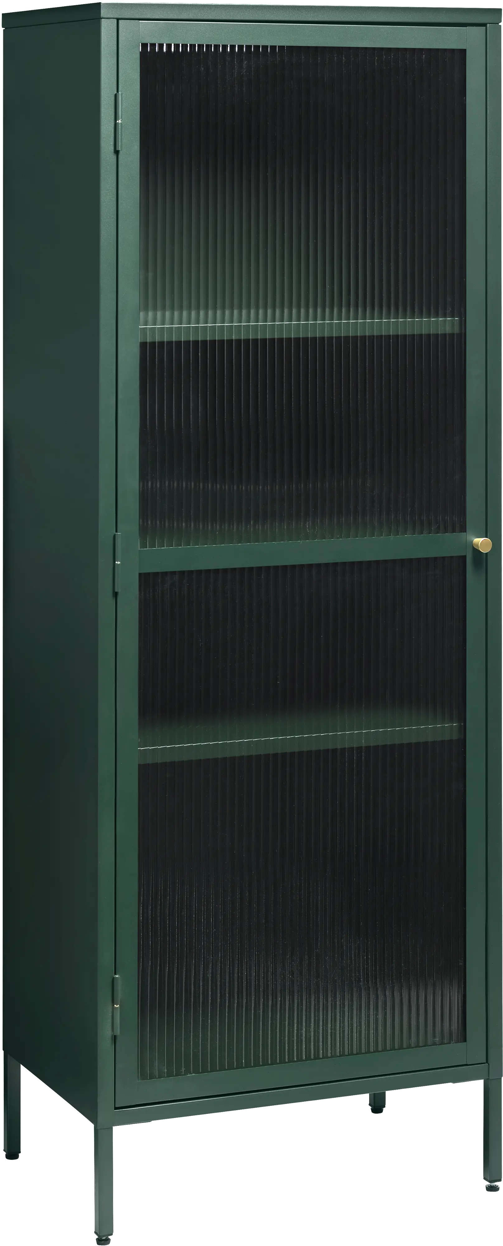 Bronco Green Metal & Glass 63 Tall Display Cabinet-1