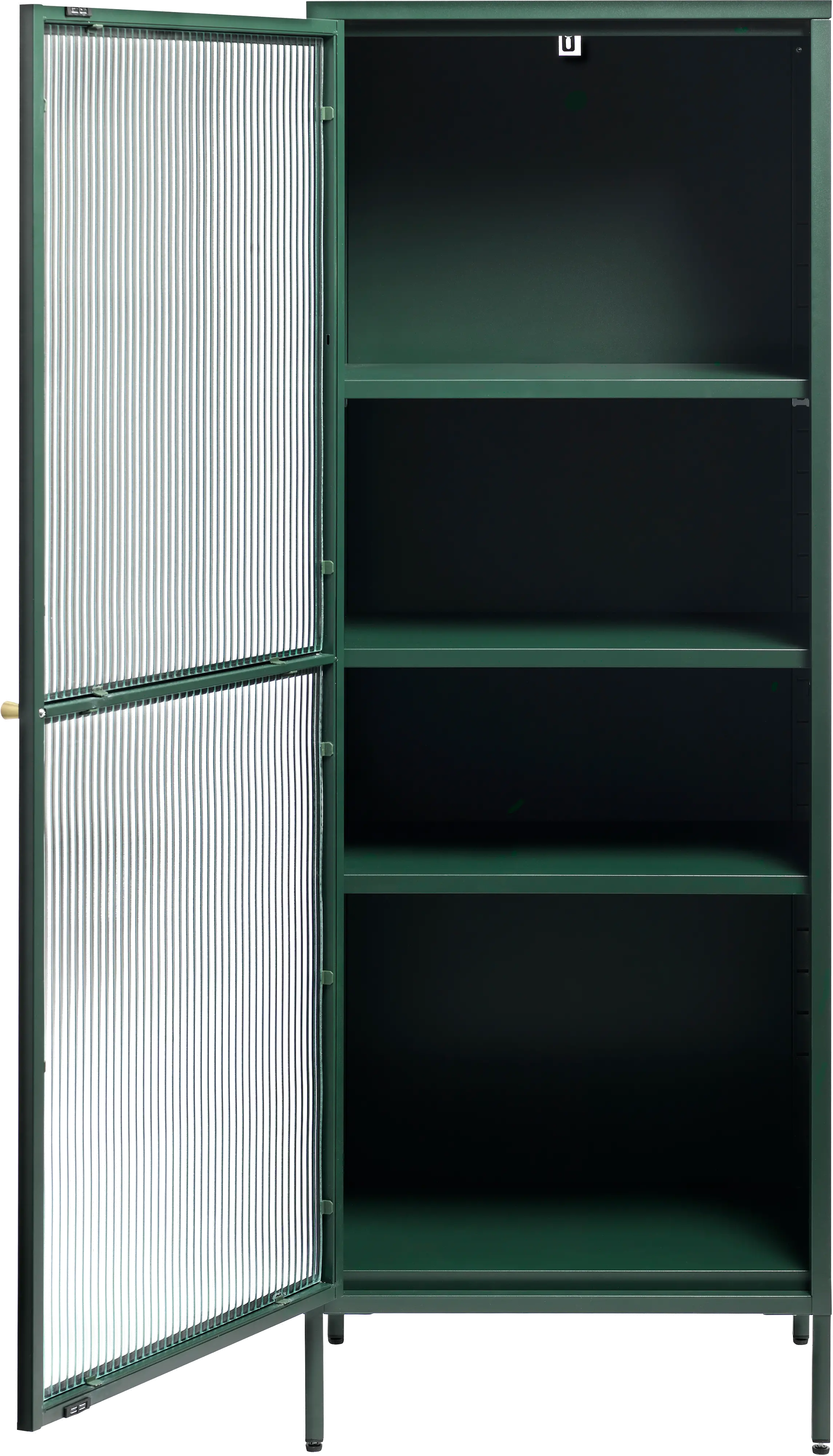 Bronco Green Metal & Glass 63 Tall Display Cabinet-4