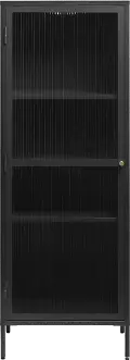 Bronco Black Metal & Glass 63 Tall Display Cabinet