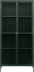 Bronco Green Metal & Glass 75 Tall Display Cabinet