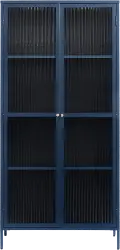 Bronco Blue Metal & Glass 75 Tall Display Cabinet