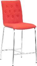 Uppsala Tangerine Counter Height Stool, Set of 2