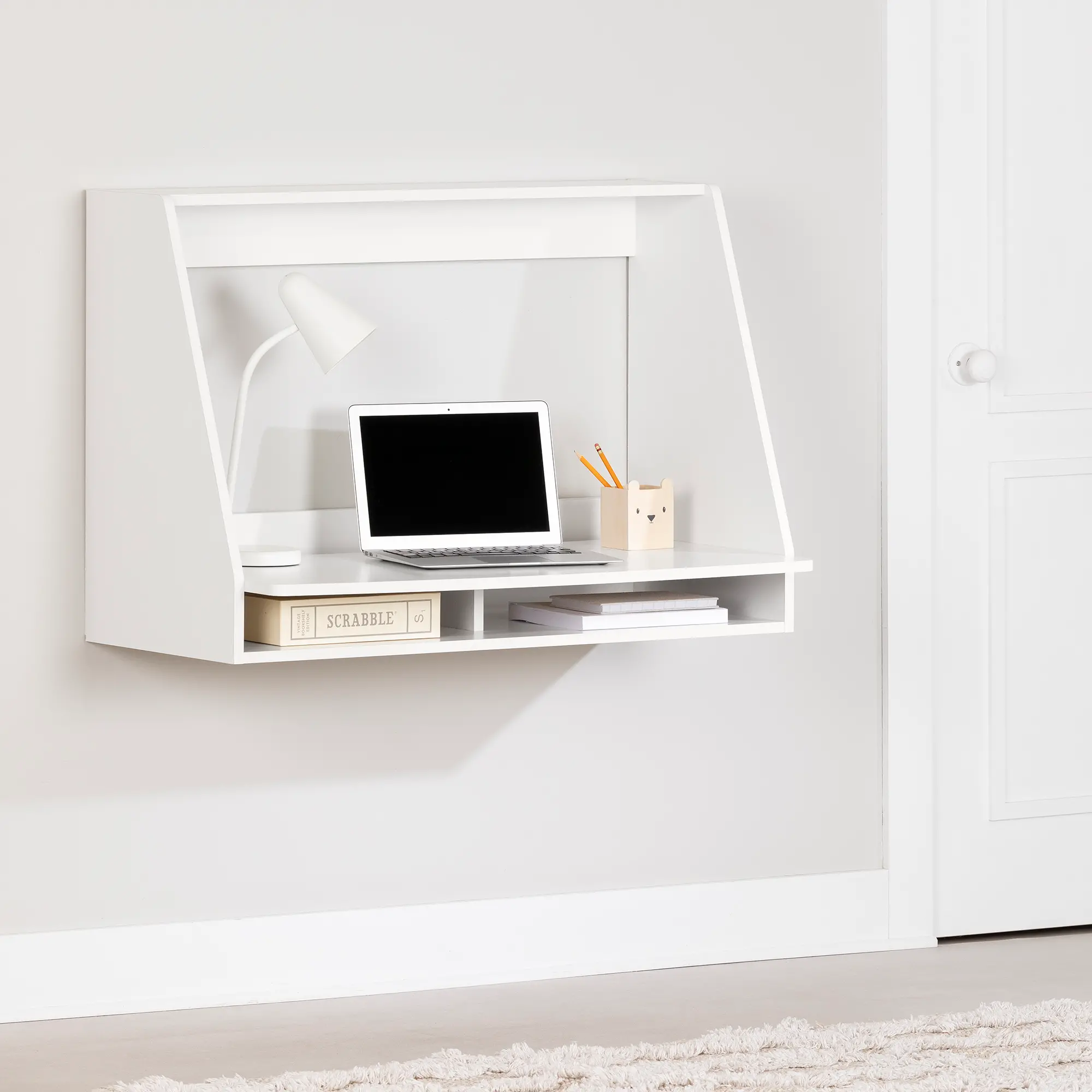 13978 Hourra White Floating Desk-2