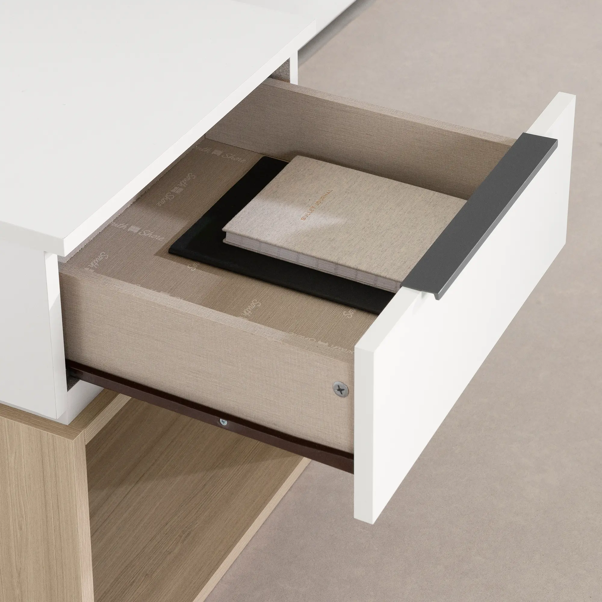 13980 Hourra Soft Elm and White Nightstand - South Shore-3