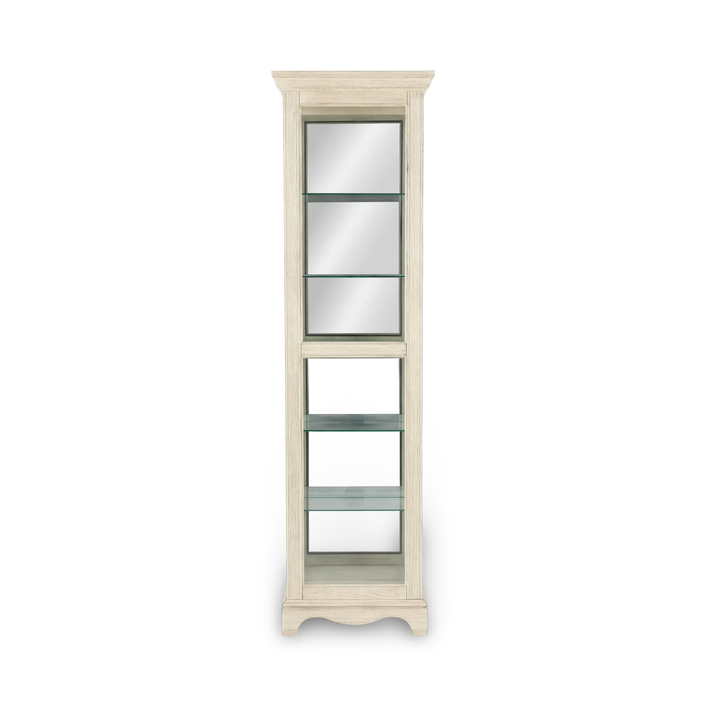 Weathered White Curio Cabinet-1