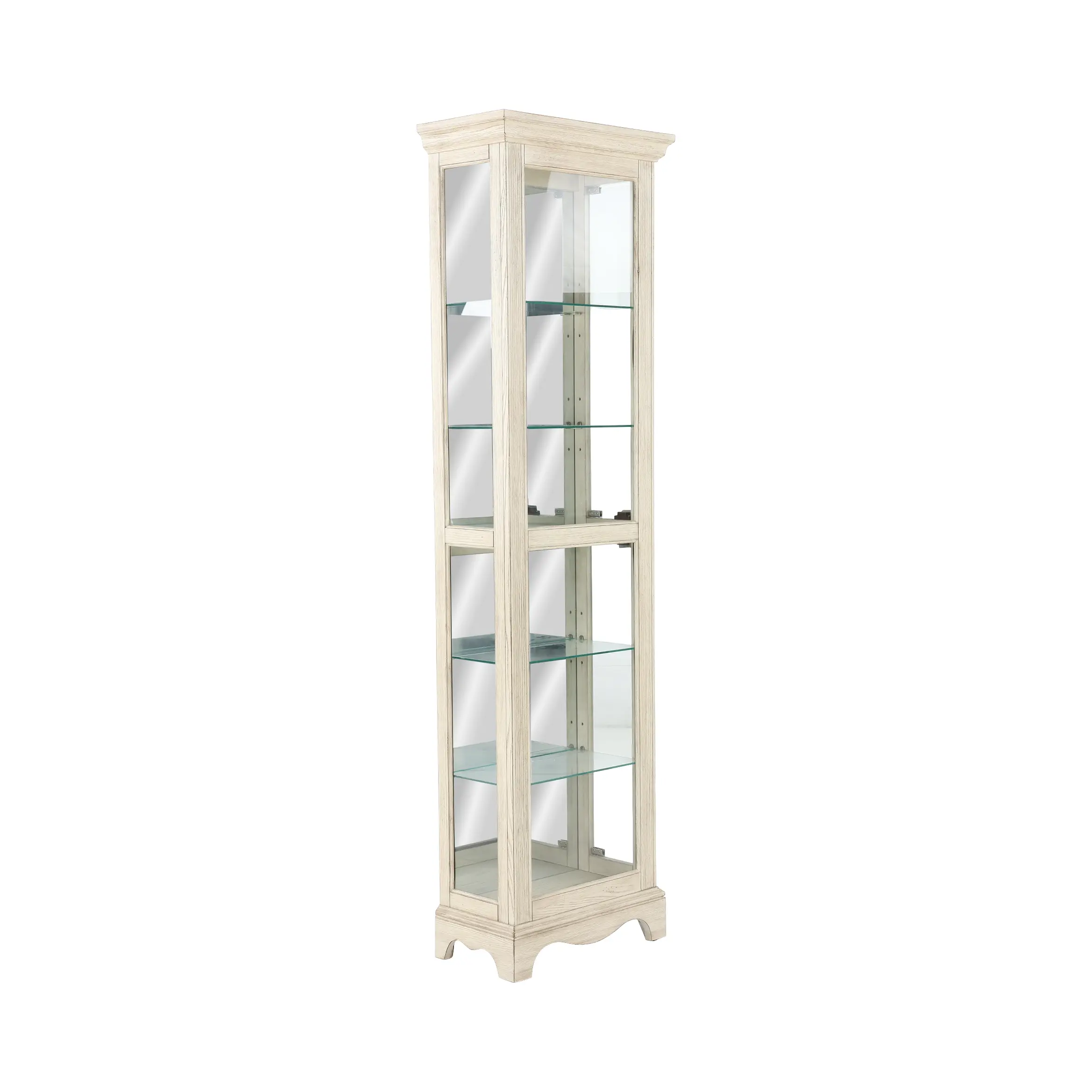 Weathered White Curio Cabinet-3
