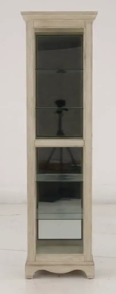 Weathered White Curio Cabinet-9