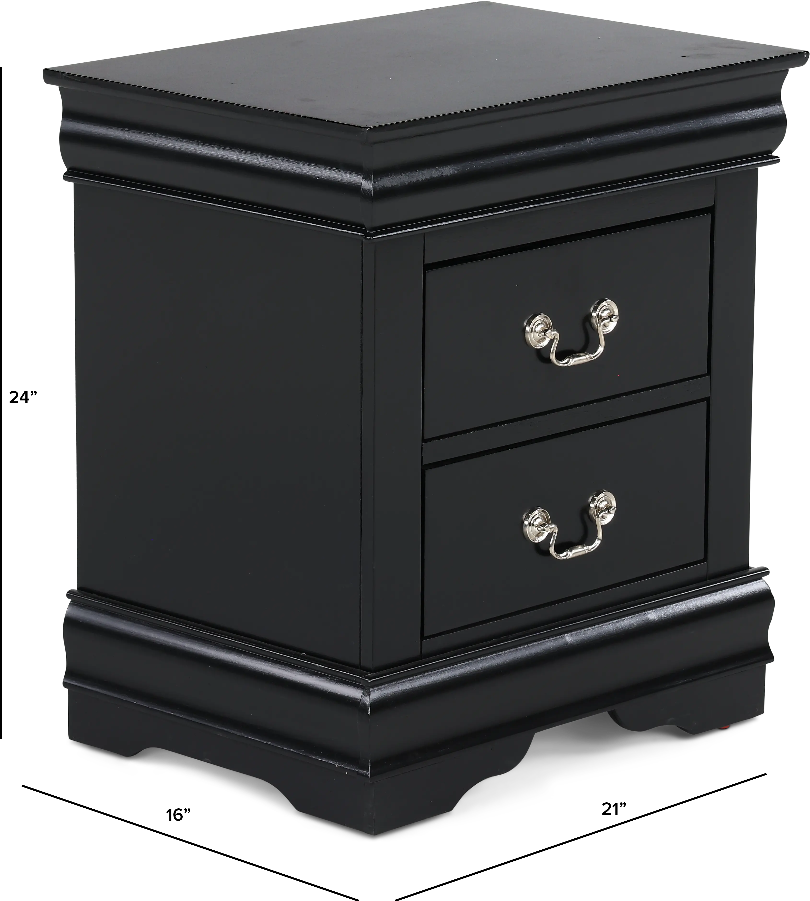 Louis Black Nightstand-3