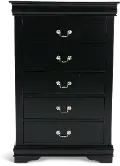 Louis Black Chest of Drawers