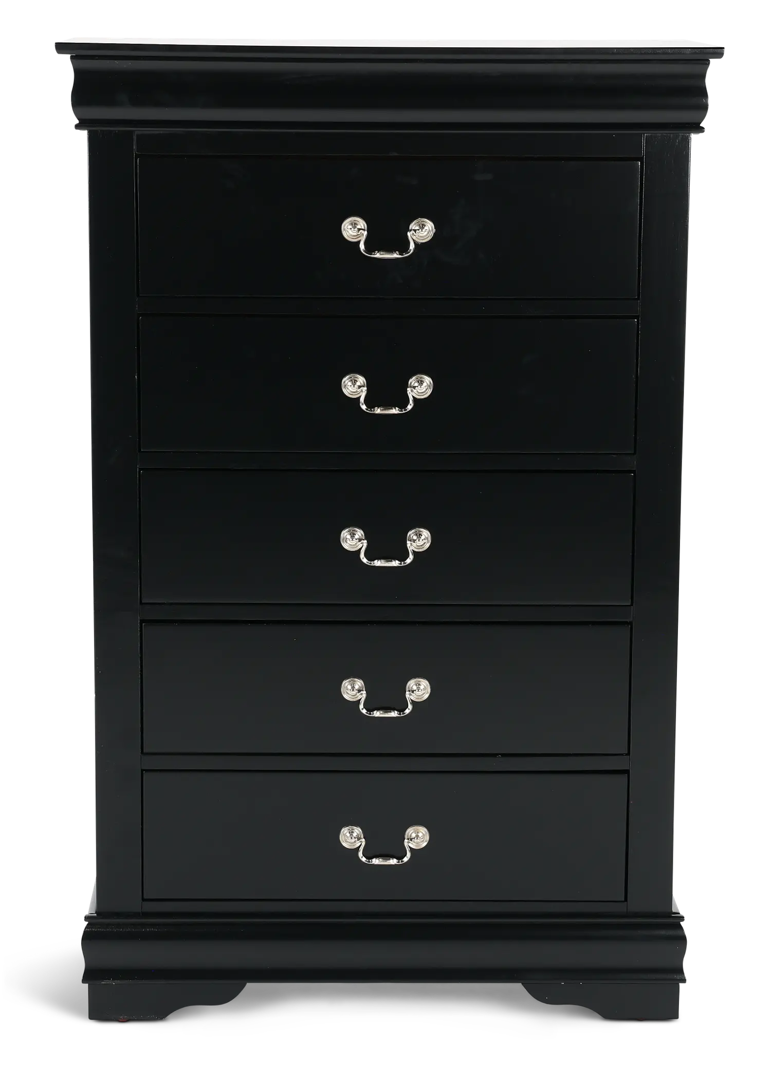Louis Black Chest of Drawers-1