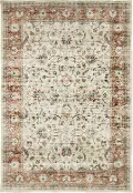 Sumter 8 x 10 Rust and Ivory Washable Rug