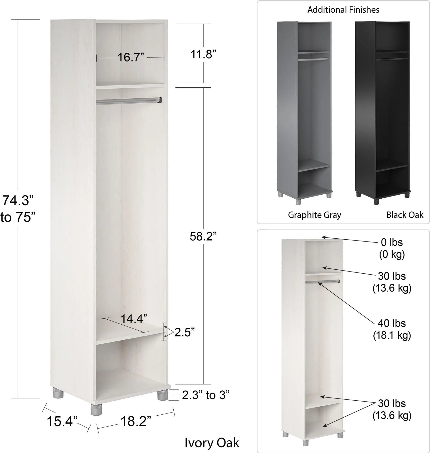 Camberly Black Oak 18 Mudroom Cabinet-8