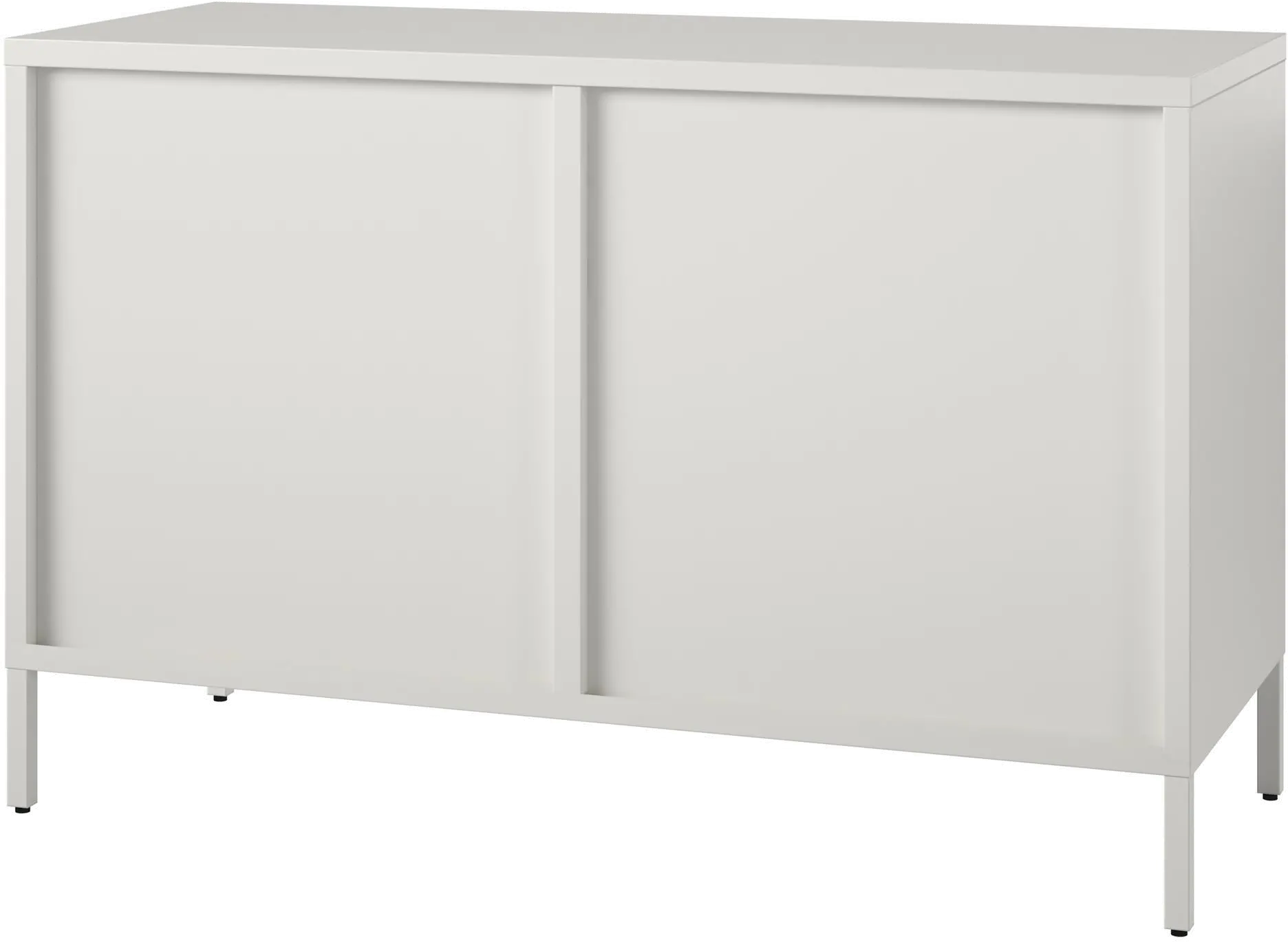 Ashbury White 2 Door Storage Cabinet with Fluted Glass Doors-5