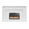 Liberty White and Gray Mantel Fireplace