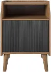 Magnolia Walnut and Black End Table