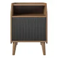 Magnolia Walnut and Black End Table