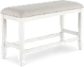 Willow White Counter Height Dining Bench