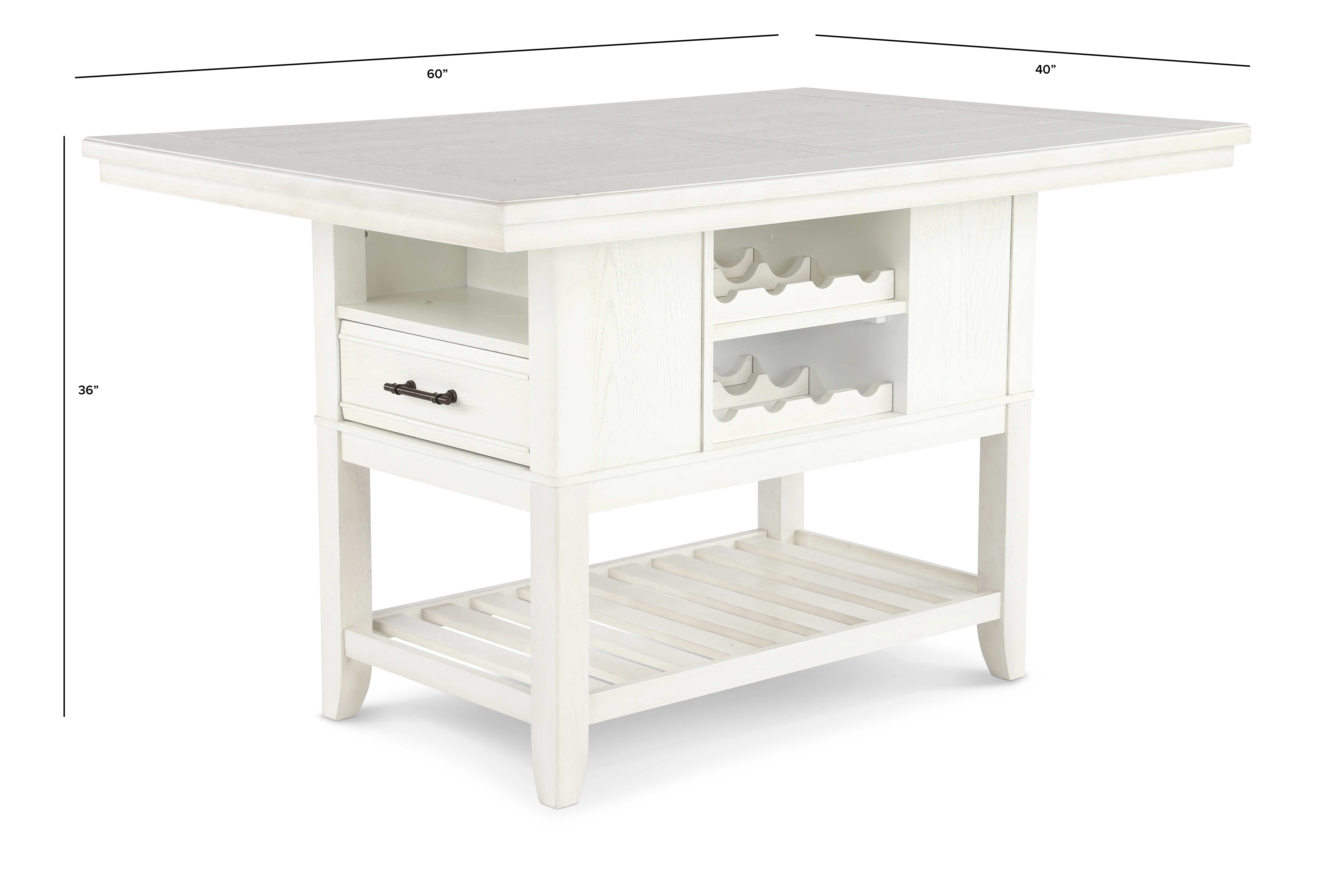 Willow White Counter Height Dining Table-3