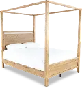 Boho Sandstone Tan Queen Canopy Bed
