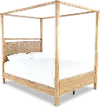 Boho Sandstone Tan King Canopy Bed