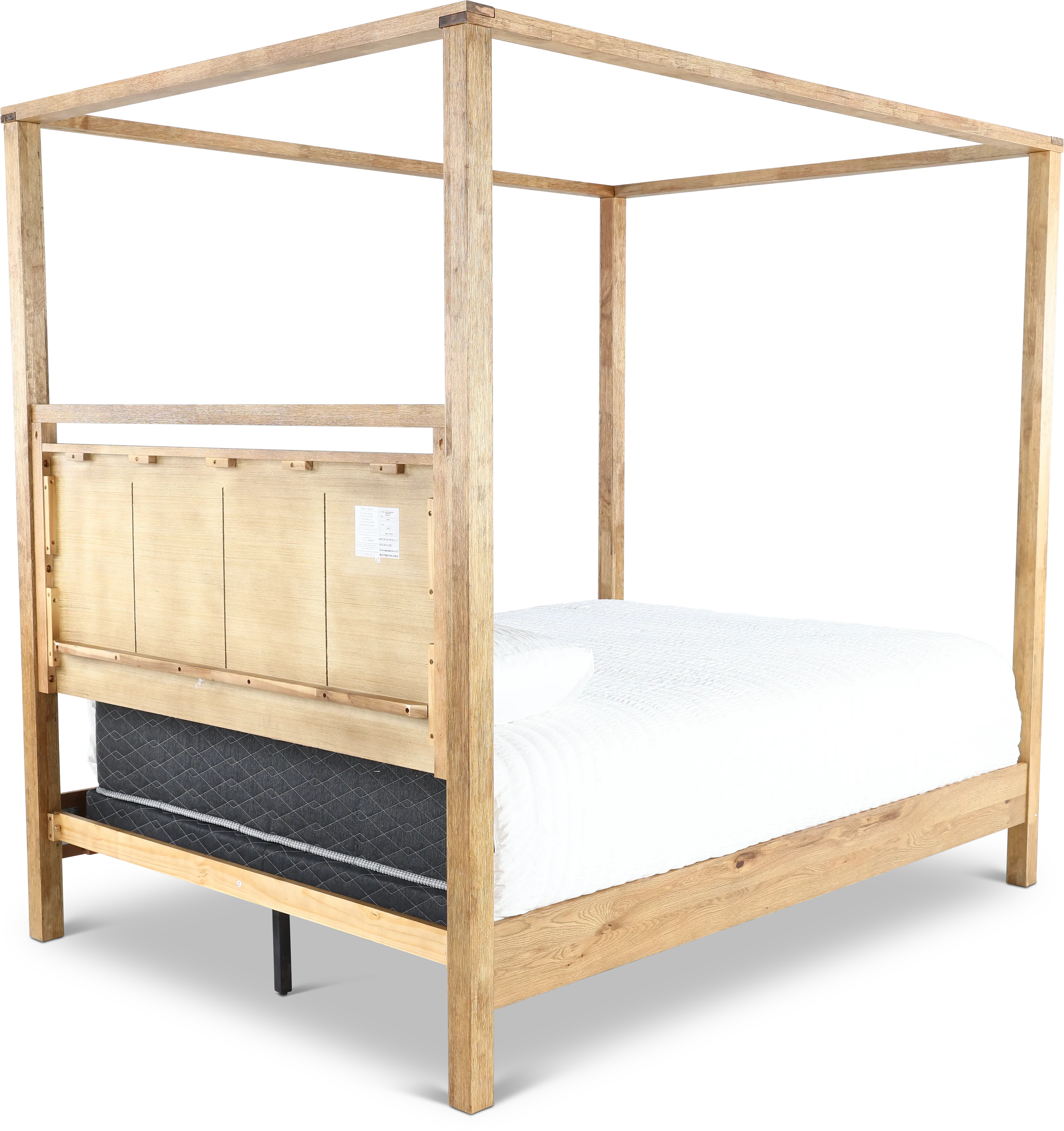 Boho Sandstone Tan King Canopy Bed-7