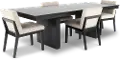 Jax Dark Brown 5 Piece Dining Set