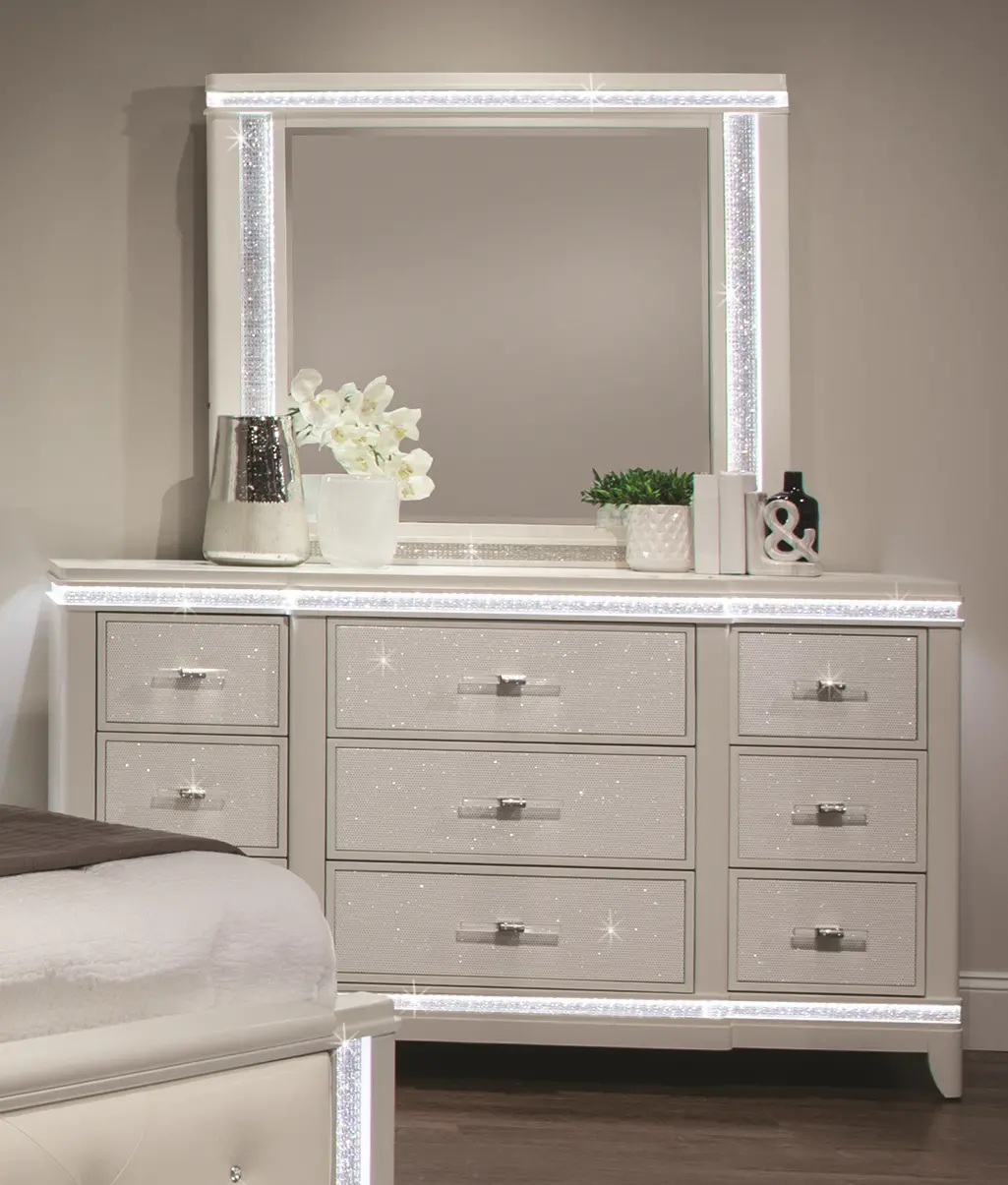 Celeste Sparkle White Dresser-2