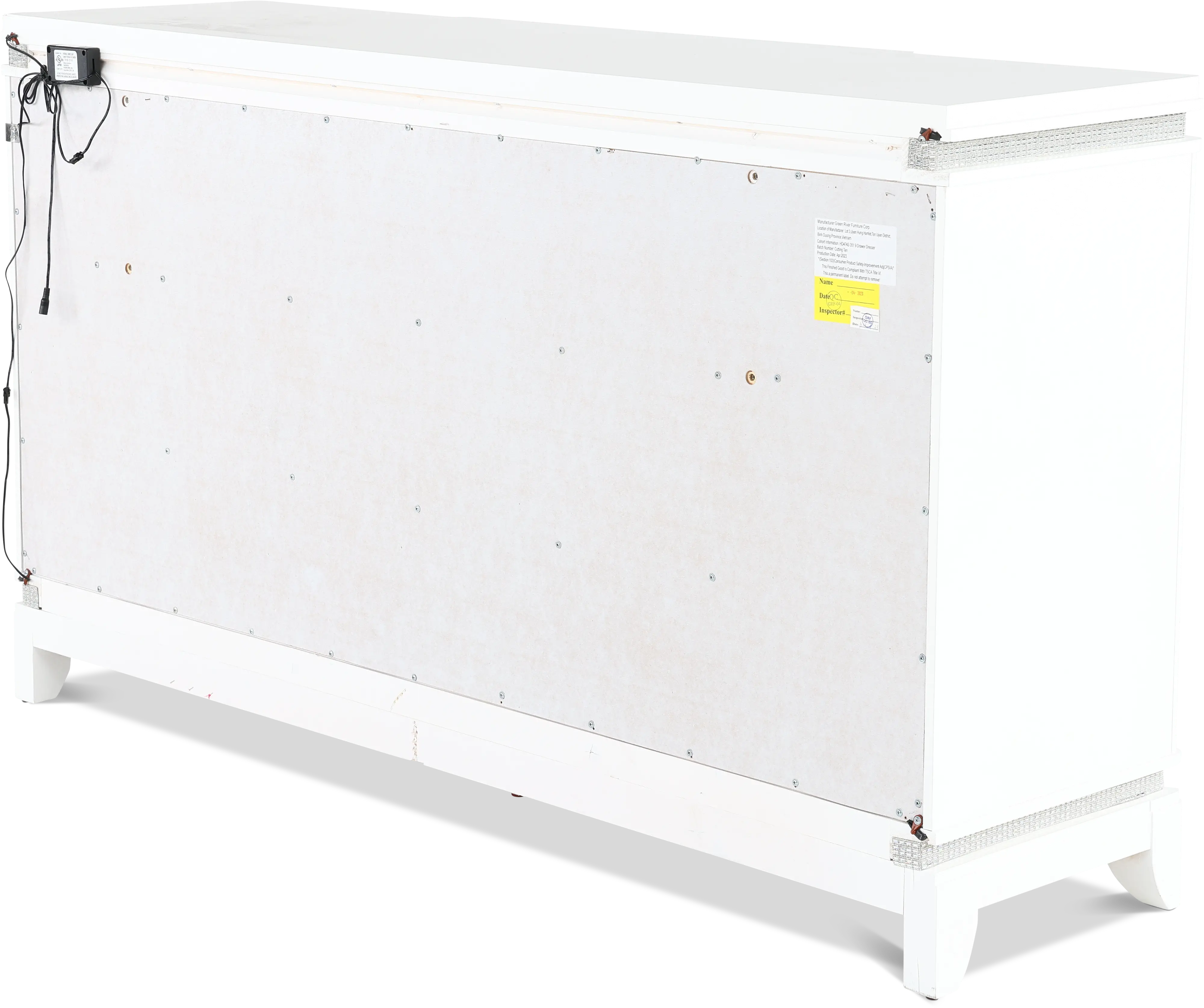 Celeste Sparkle White Dresser-6