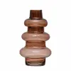 DF6188/BROWN-VASE Brown 13.5 Glass Vase