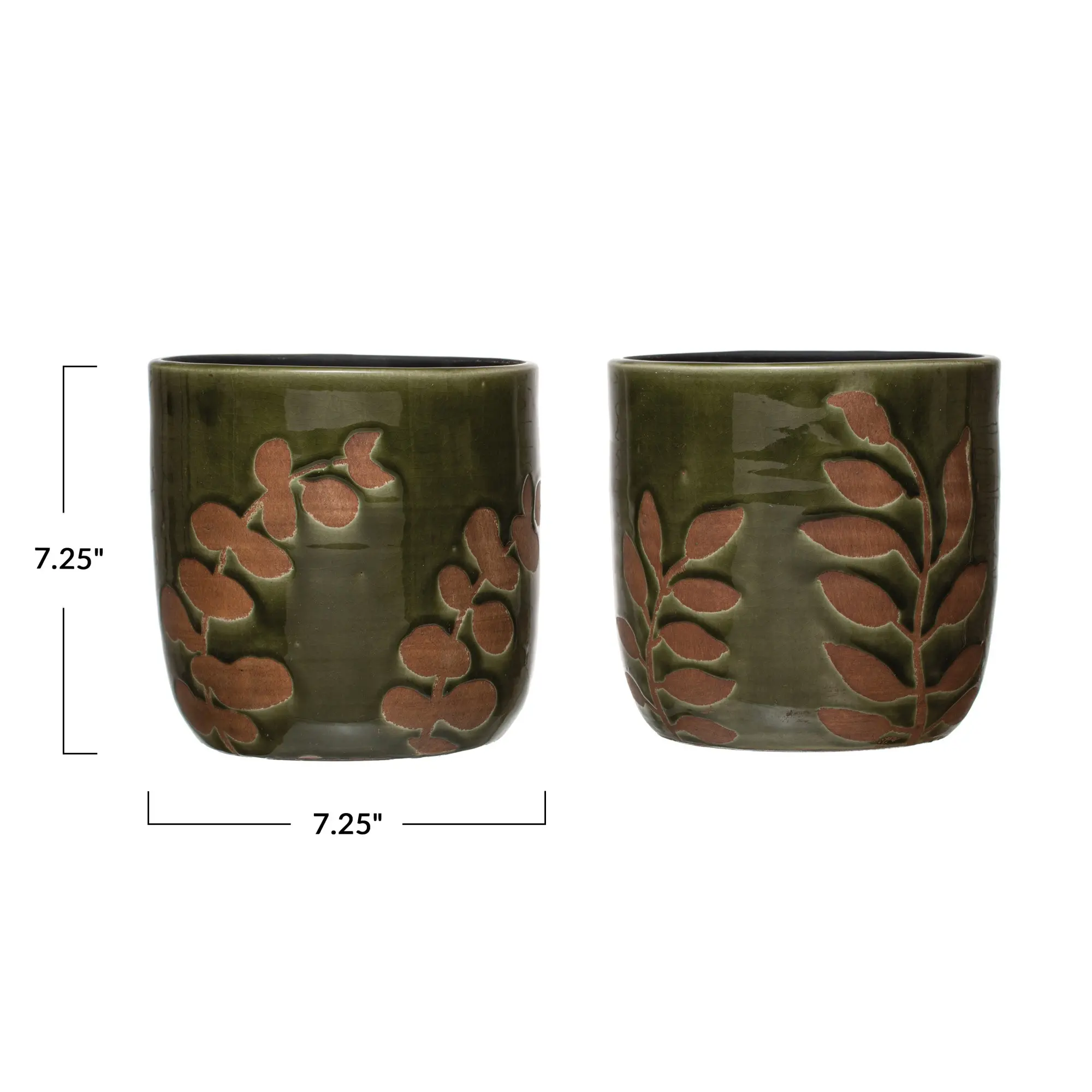 DF4785A-A/2-IND/PLNT Terracotta Assorted Green Planter-3