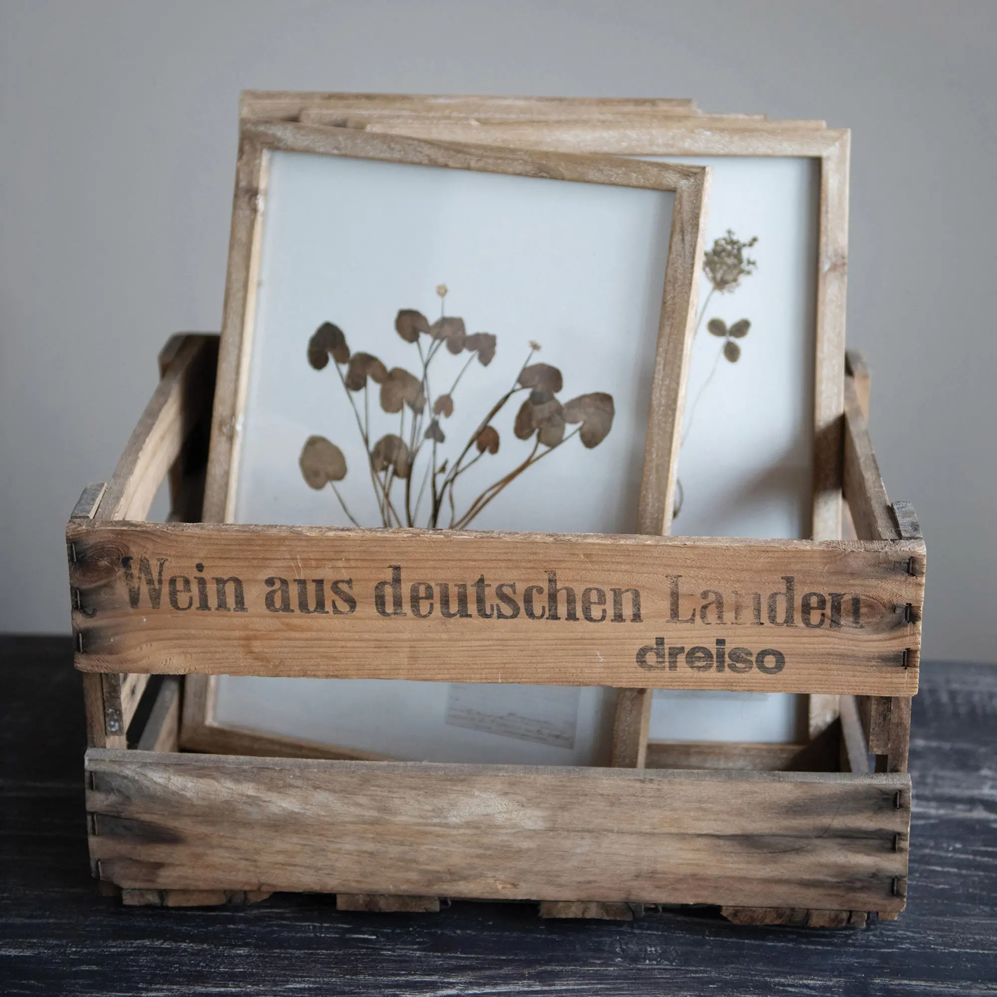 DF4178A-A/6-IND/DECO Wood Framed Botanical Assorted Wall Art-2
