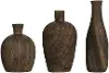DF2093A-A/3-IND/VASE Paulownia Black and Brown Vase - Assorted