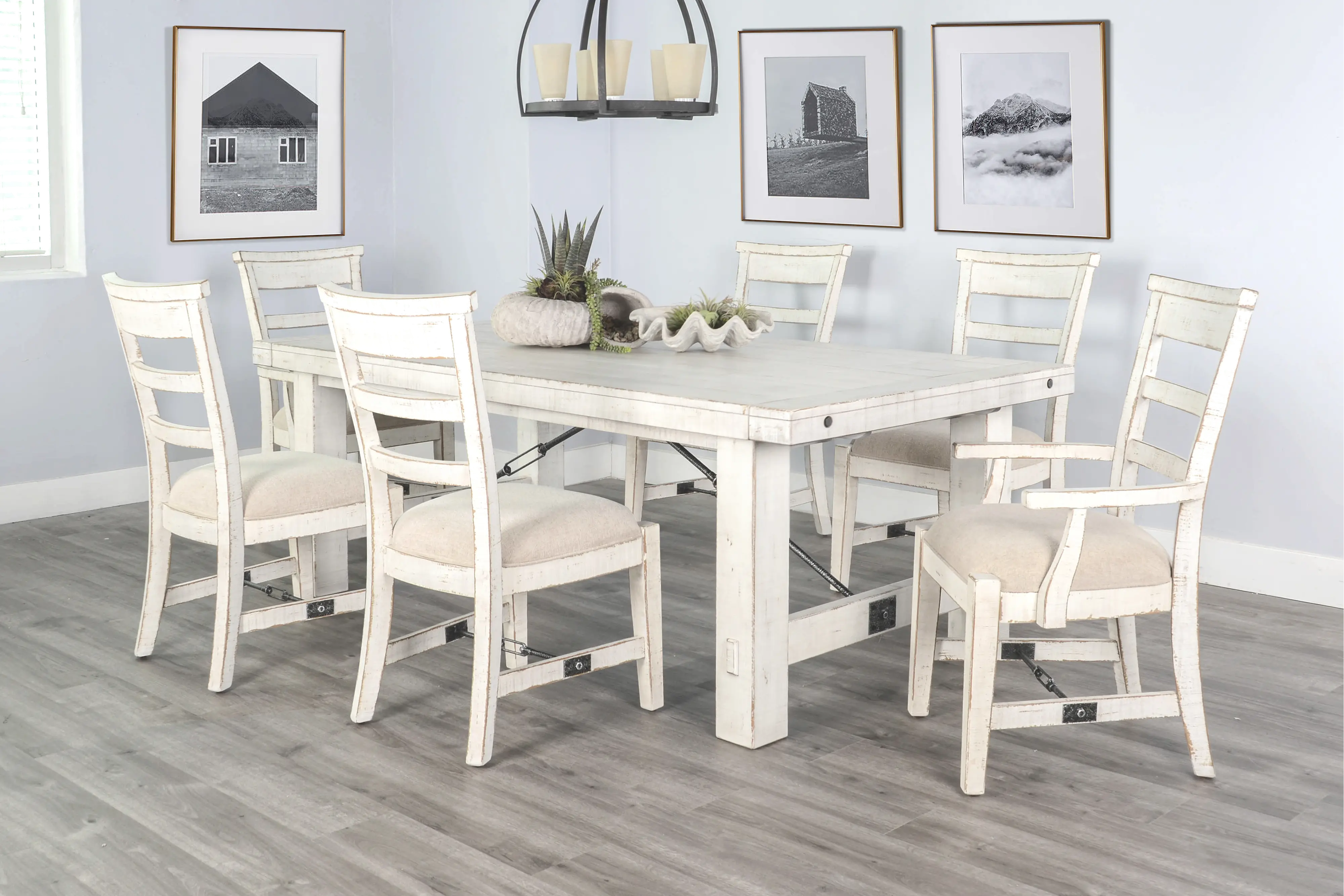 Marina White Sand 5 Piece Dining Set-2