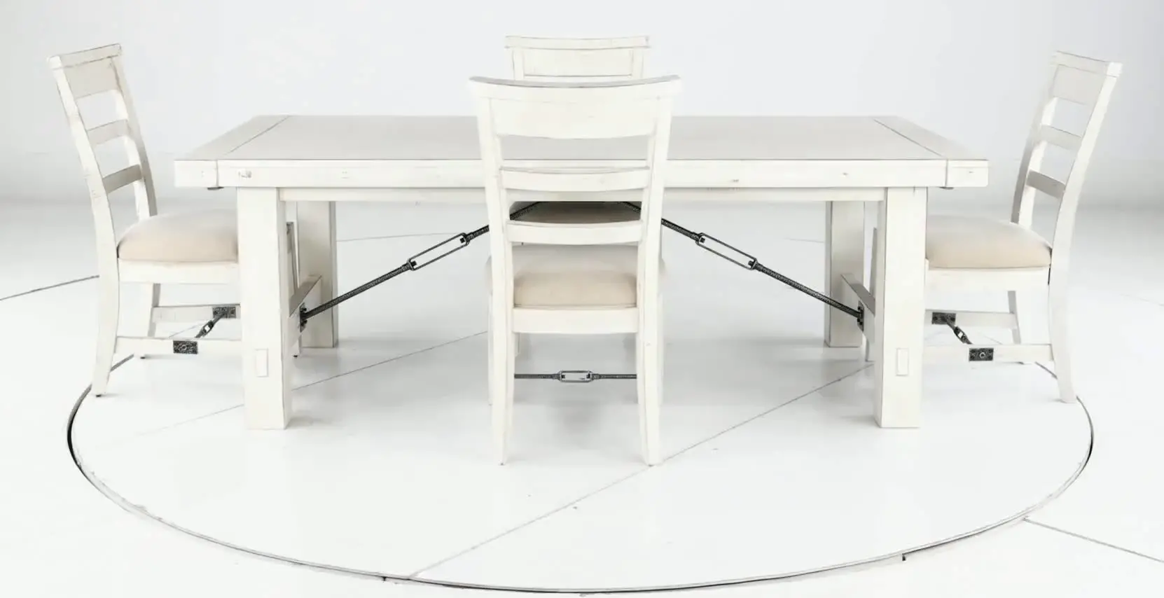 Marina White Sand 5 Piece Dining Set-5