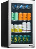 AB-1000 NewAir 100 Can Beverage Fridge - Stainless Steel