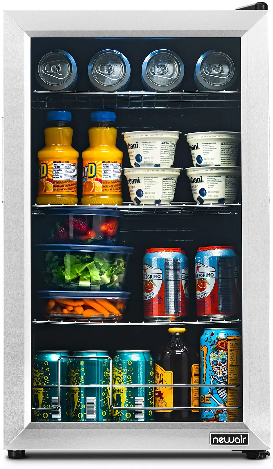 AB-1000 NewAir 100 Can Beverage Fridge - Stainless Steel-3