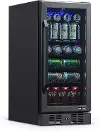 NBC096BS00 NewAir 15 Built-in 96 Can Beverage Fridge - Black Stainless Steel