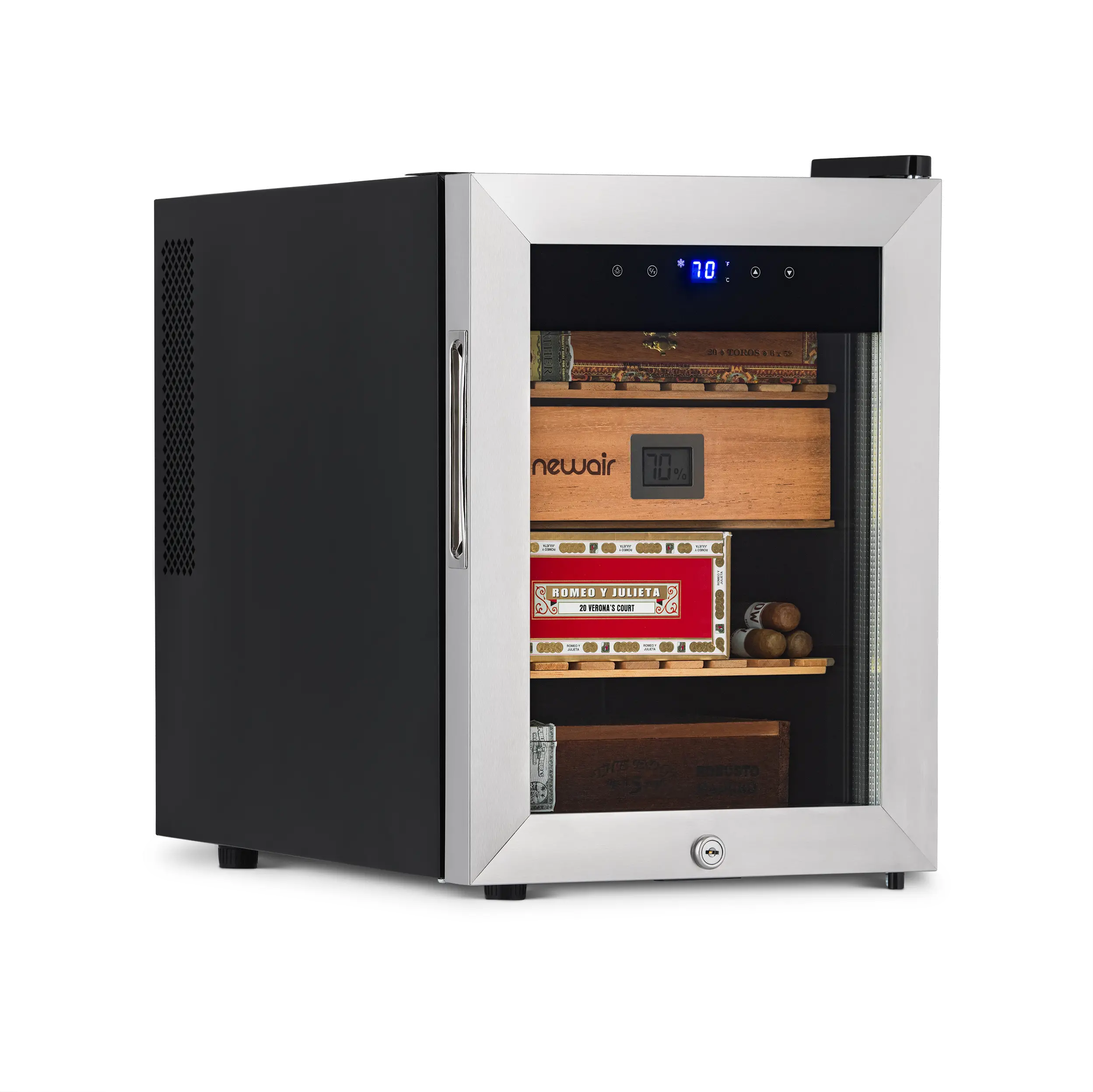 NCH250SS00 NewAir 250 Count Electric Cigar Humidor - Stainless Steel-2