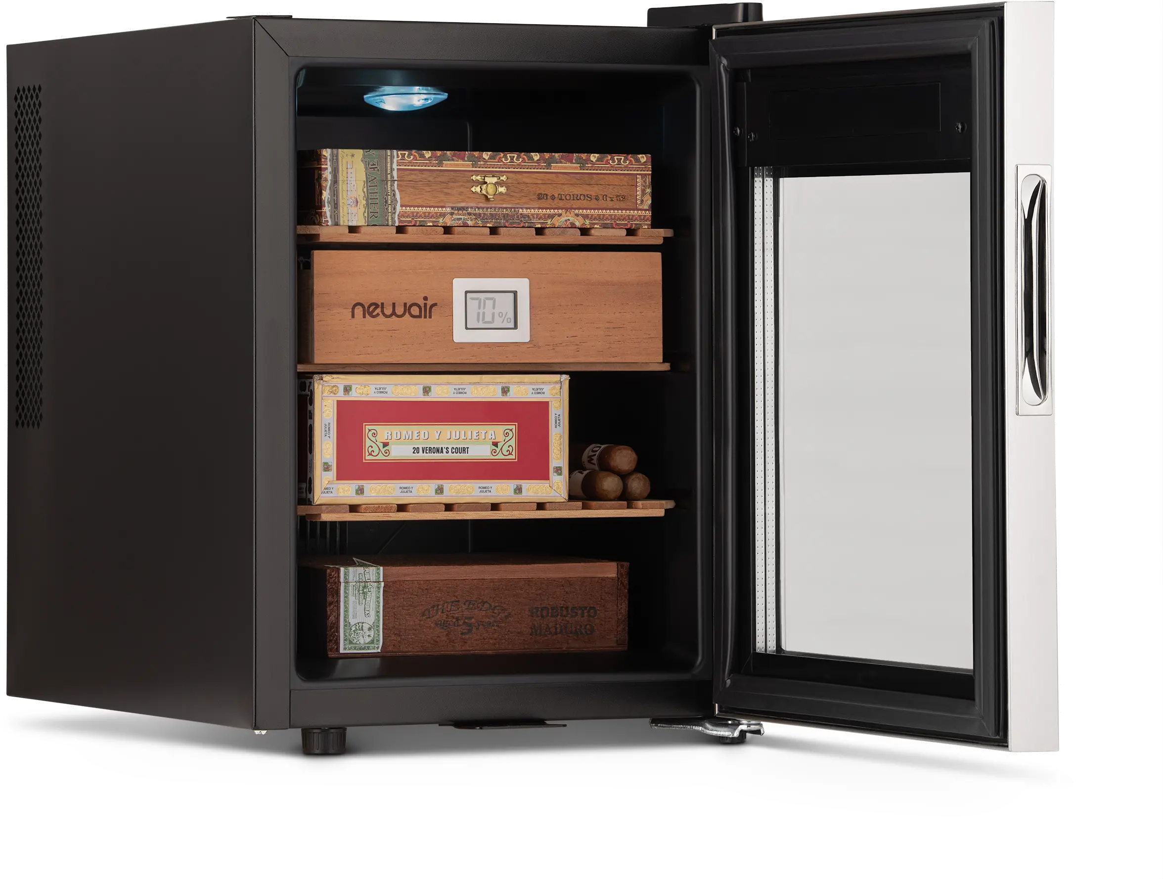 NCH250SS00 NewAir 250 Count Electric Cigar Humidor - Stainless Steel-3