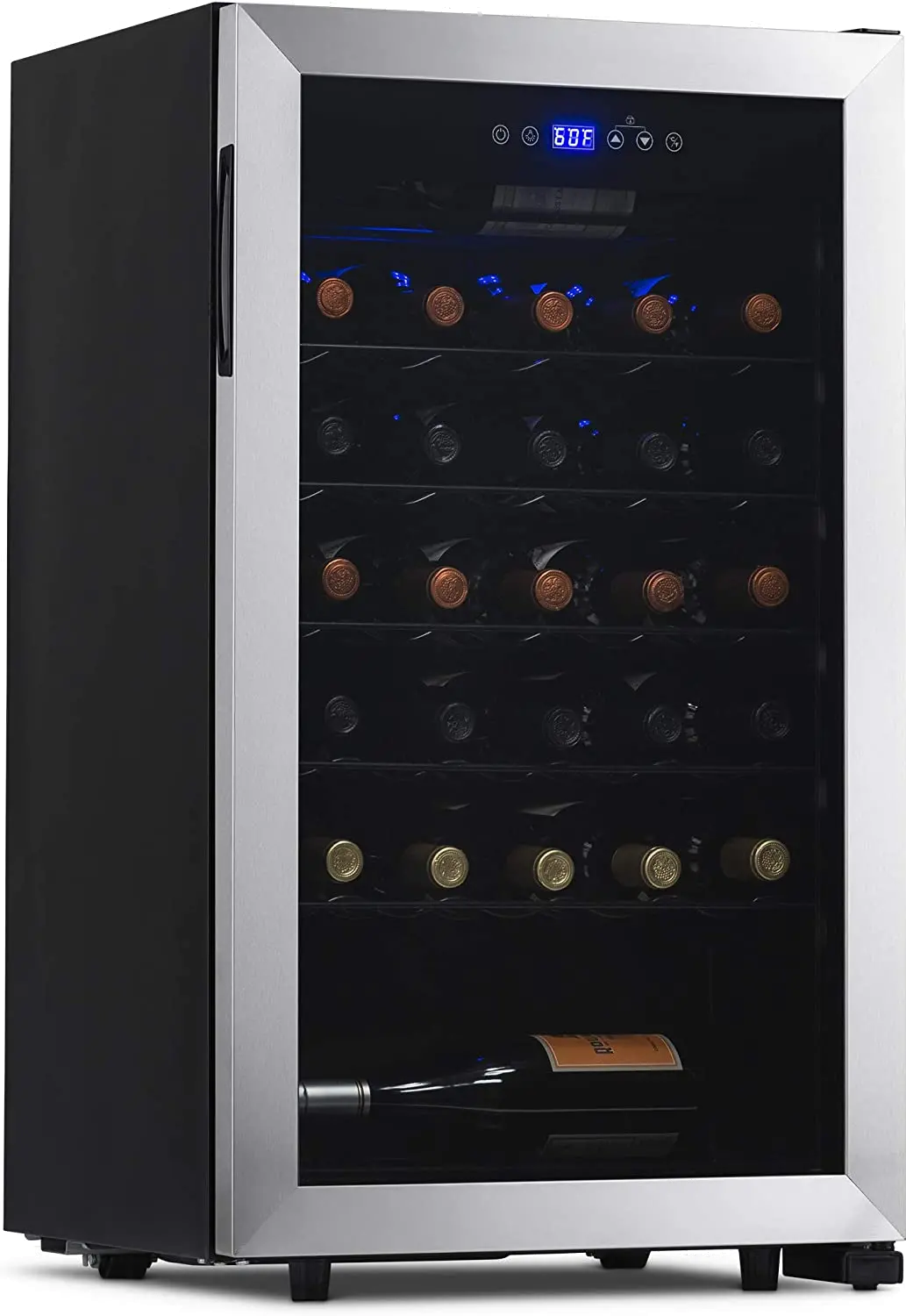 NWC033SS01 NewAir 33 Bottle Freestanding Compressor Wine Fridge - Stainless Steel-1
