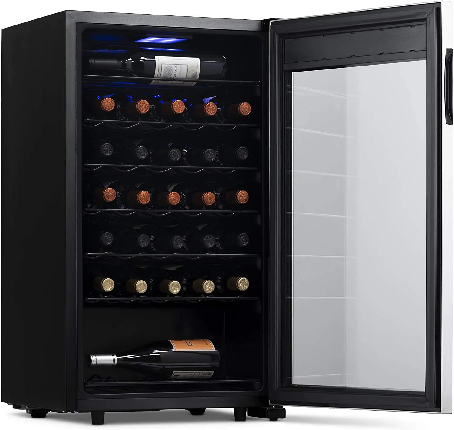NWC033SS01 NewAir 33 Bottle Freestanding Compressor Wine Fridge - Stainless Steel-4