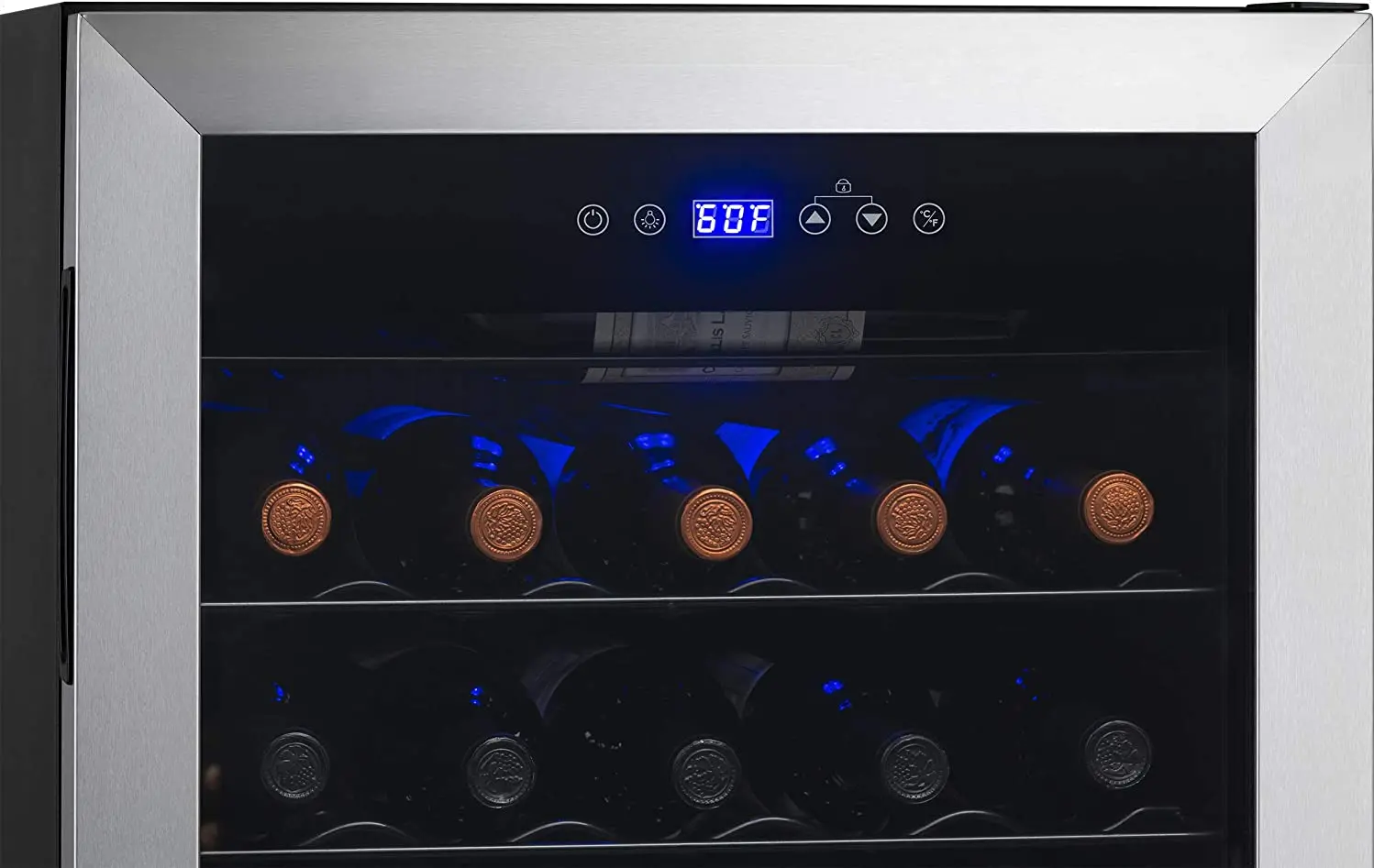 NWC033SS01 NewAir 33 Bottle Freestanding Compressor Wine Fridge - Stainless Steel-2